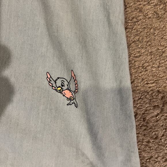 NWT Disney Parks Cinderella Denim Chambray Patch Skirt Gus Gus Jack Size Small - Picture 4 of 11